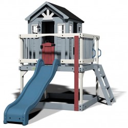 Casuta de joaca suspendata Beacon Heights PlayHouse - Complex cu tobogan Centru multifuntional din lemn Backyard Discovery Casuta de joaca suspendata Beacon Heights PlayHouse - Complex cu tobogan Centru multifuntional din lemn Backyard Discovery